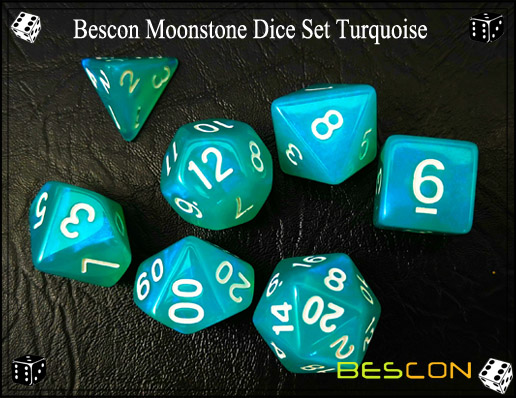 Turquoise Dice Set-4