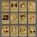 Home Decor Wall Stickers Vintage Paper New One Piece Wanted posters Anime Luffy Posters Wall Art