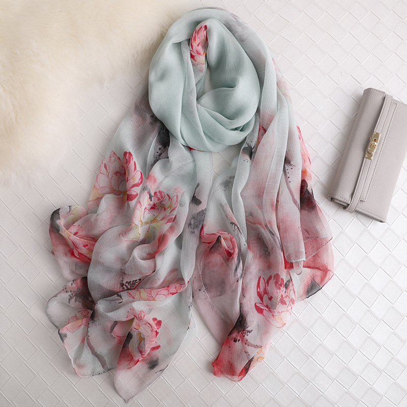 2020 big size summer scarf beach stoles women silk scarves hijabs print bandana foulard shawls lady wraps beach stoles