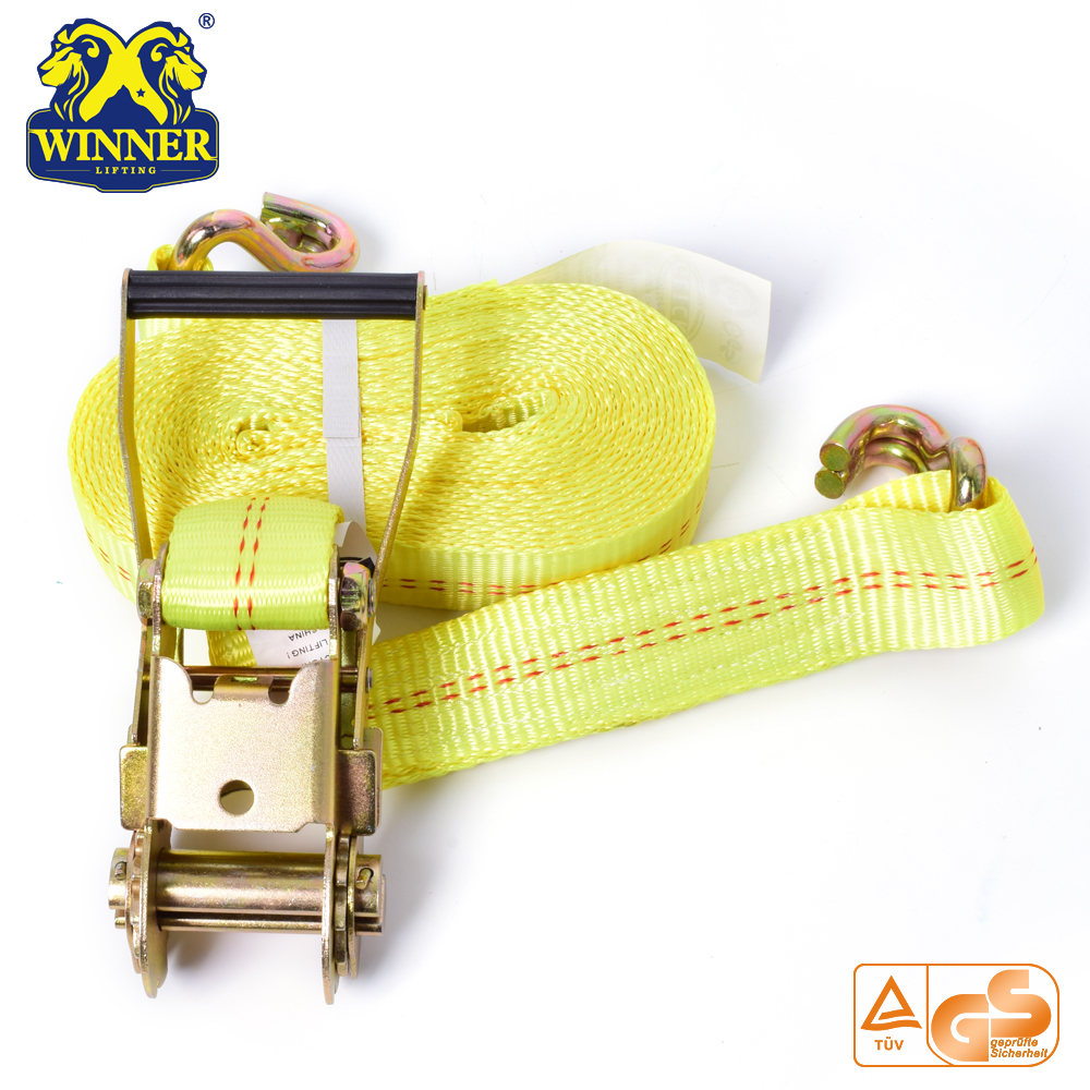 Polyester Truck Load Belt bing Ratchet Tie Down Strap China Manufacturer