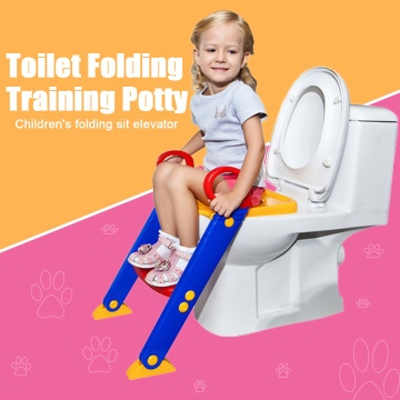 Foldable Toddler Toilet Chair Children Potty Training Seat With Step Stool Ladder Bathroom Supplies