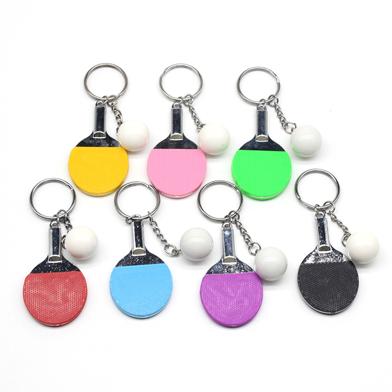 Table Tennis Keychain Small Pendant Accessories Fashion Sports Item Key Chains Jewelry Gift for Boys Sport Derivative Products