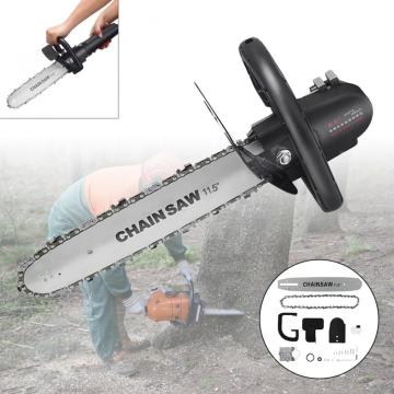 11.5 Inch M10 Upgrade Small Angle Grinder Electric Chain Saw Parts Converter Set Woodworking Tools with Chainsaw Bracket
