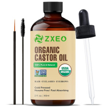 Face Skin Eyelashes Hair Organic Pure Hexane Free Castor Oil Glass Bottle Organic Castor Oil Cold Pressed For Belly Button