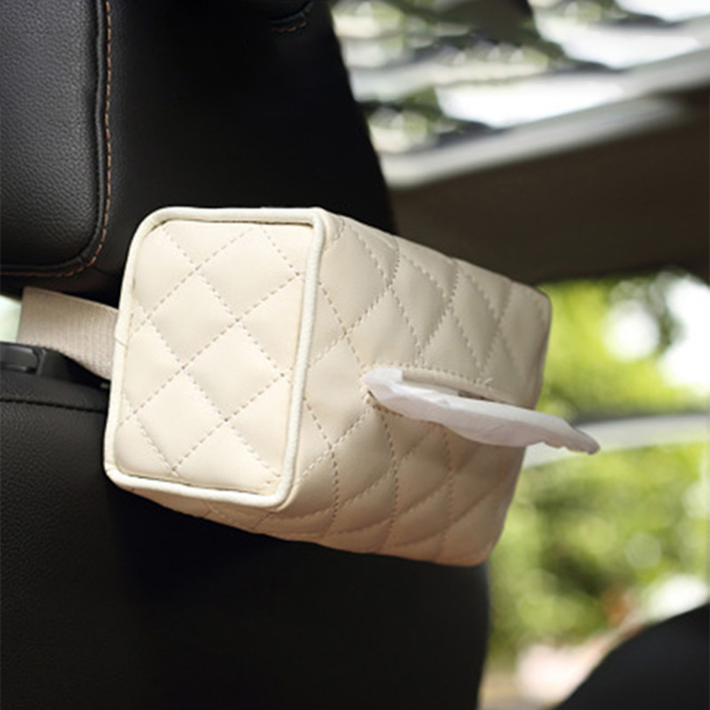 Car Faux Leather Sun Viper Back Seat Hanging Tissue Box Paper Holder Container car accessories interior 2020