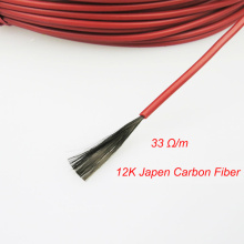 20m 12K 33 Ohm/m Rubber Jacket Electric Carbon Fiber Underfloor Heatin Wire