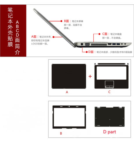 Carbon fiber Laptop Sticker Skin Decals Cover Protector for HUAWEI MateBook 14 2020 14"