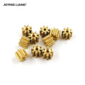 81A 0.4M / 82A 0.5M Copper Gear 8 Teeth Aircraft Parts Toy Model Spindle Pinion Shaft Hole 1mm/ 2mm 10PCS/LOT