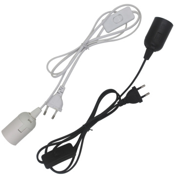 1.8m Power Cord Cable E27 Lamp Bases EU Plug With Switch Wire For Pendant LED Bulb Hanglamp Suspension Socket Holder