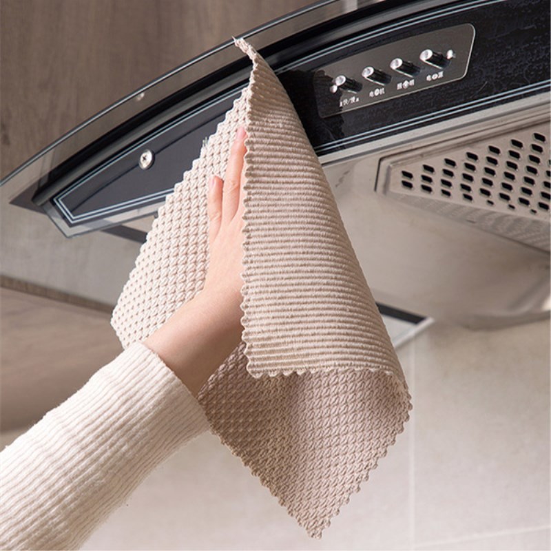 Kitchen Anti-grease Wiping Rags Efficient Super Absorbent Microfiber Cleaning Cloth Home Washing Dish Kitchen Cleaning Towel