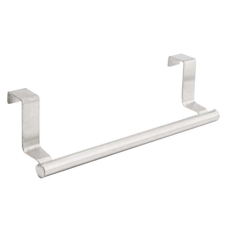 Mrosaa Stainless Steel Towel Racks Kitchen Bathroom Hanging Bar Over Door Cupboard Hanger Towel Holder Rail Single Towel Bar