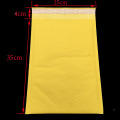 Extra Large!1pc / (35 * 25cm + 4cm) Yellow Bubble E-mail Packaging Envelope Packaging Shipping Bags Kraft Paper Bags E-mail