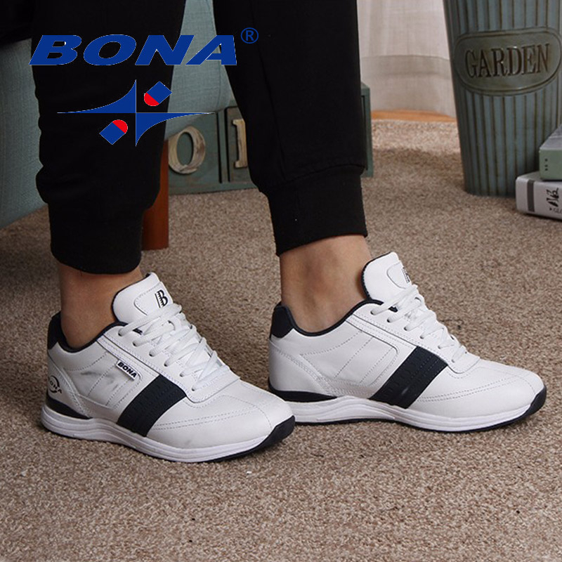 BONA Men's Tennis shoes Comfortable Lace Up Men Outdoor Sneakers Jogging Fitness Training Shoes Breathable Walking Shoes