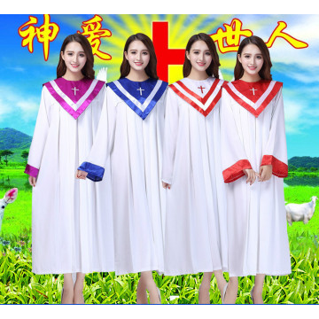 Christian Church Choir Dress Clothing Jesus Class Service Wear Women Christian Sing Rob Wedding Hymn Holy Garments Cosplay 90