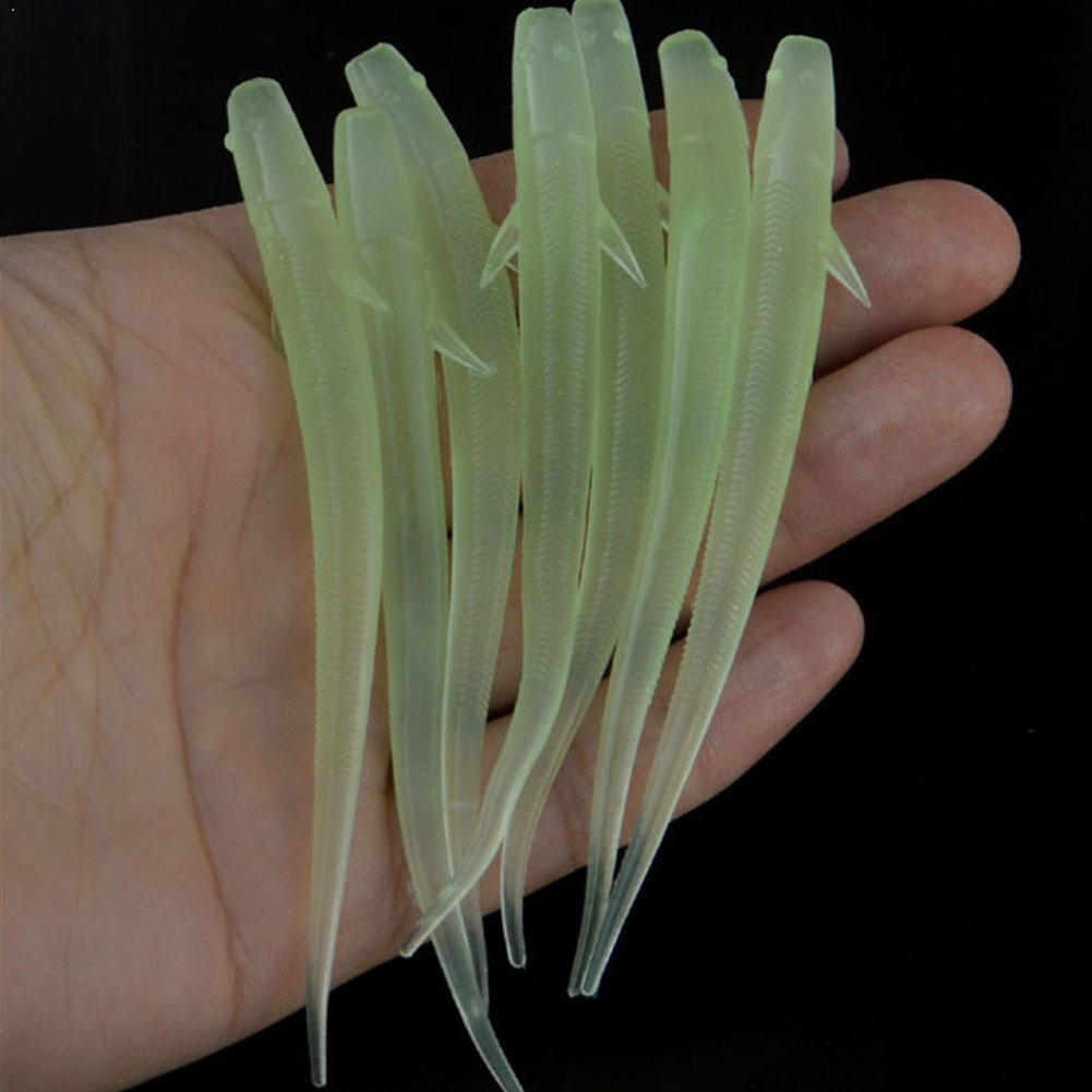 10pcs/lot Soft Lure Bait Simulated Loach Jighead Swimbait Silicone Fishing 7cm Jig Carp Wobblers Artificial 1g Worm Tackle R1U4