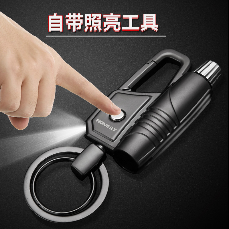 Honest Permanent Match Keychain Lighter New Type Metal LED Waterproof No Flint Fire Kerosene Camping Outdoor Survival Tool