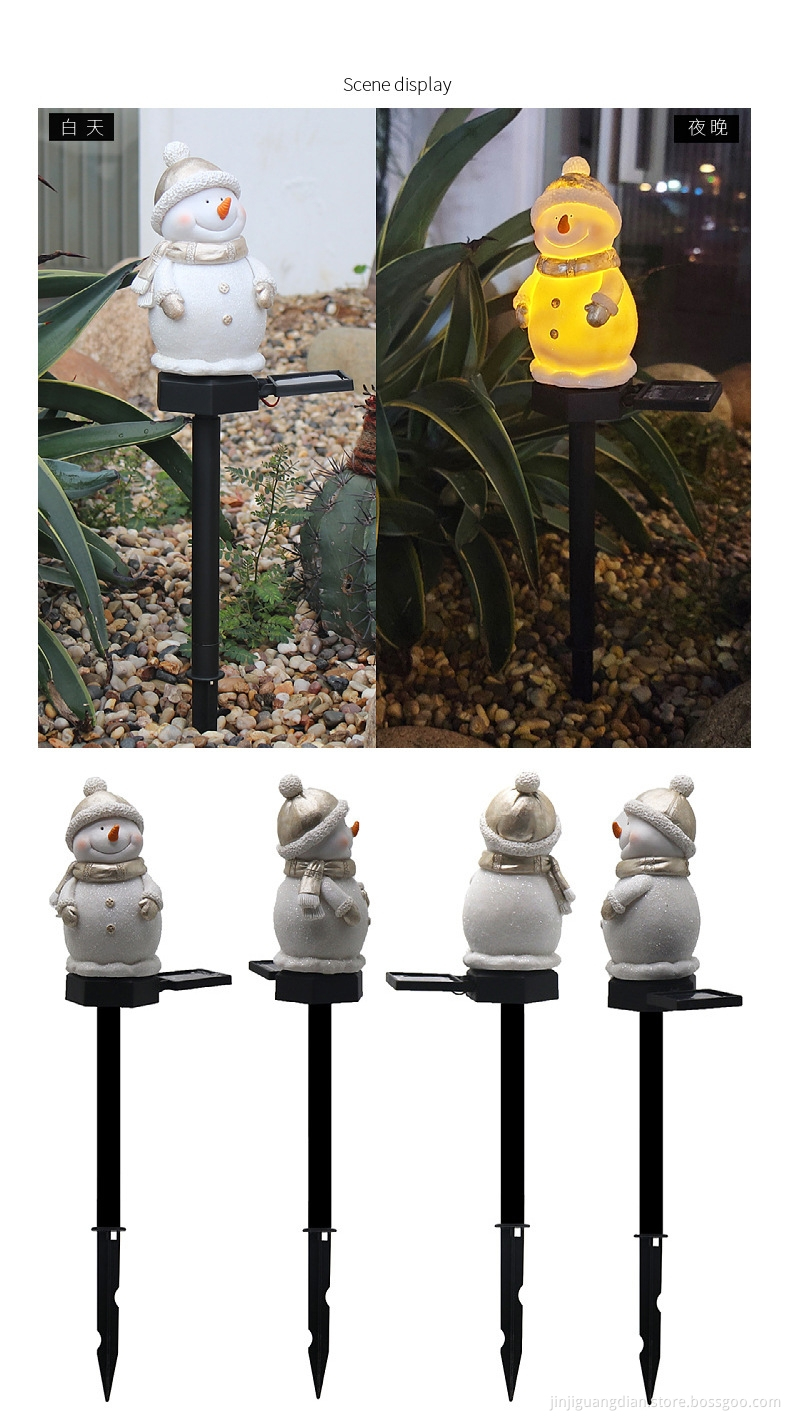 Courtyard Resin Snowman Lamp