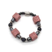 Men Women 8mm Lava Rock 7 Chakras Aromatherapy Essential Oil Diffuser Bracelet Braided Rope Natural Stone Yoga Beads Bracelet