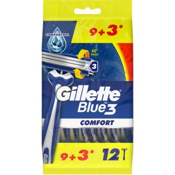 Gillette Blue 3 Comfort Use Horse Shaving Knife 9 + 3 12'li Razor Facial Care Tool Razor Blade