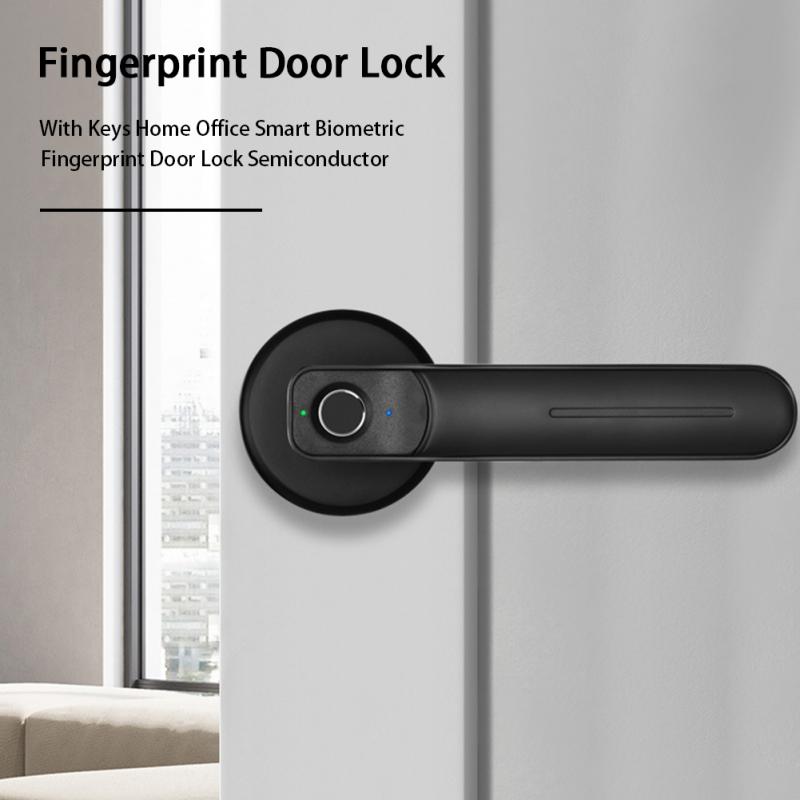 Home Office With Keys Electronic Bedroom Sensitive Smart Biometric USB Port Apartment Security Fingerprint Door Lock Anti Theft