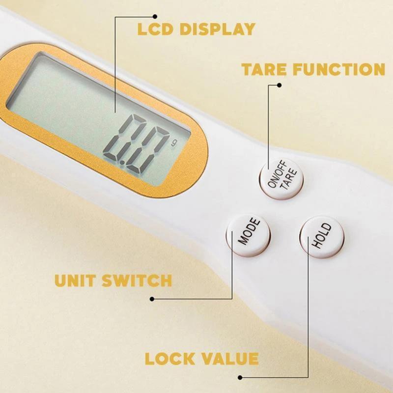 300-500g Measuring Spoons Digital LCD Spoon Scale Electronic Measuring Weight Food Kitchen Lab Measuring Tools