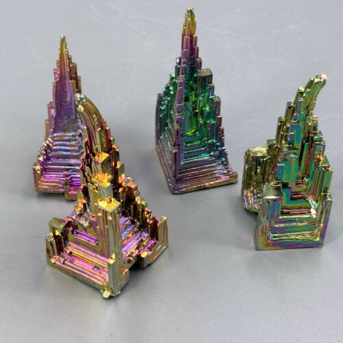 Quartz crystal rainbow titanium bismuth ore specimen cluster mineral healing 1pc
