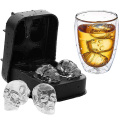 Silicone Skull Ice Tray Four Even Silicone Ice Tools Homemade Icing Cube Mold Creative Ice Making Box Small Household Freezer