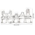 Easter Bunny Potted Plant Silicone Clear Seal Stamp DIY Scrapbooking Embossing