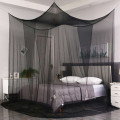 Queen Size Black Mosquito Net Palace Four Door Single 1.5m Home Bed Prevent Insect Outdoor Square Grace Simple Canopy Net