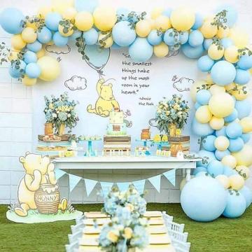 166pcs/set Macaron Yellow Blue Pastel Balloons Garland Arch Kit for Birthday Wedding Baby Shower Anniversary Party Decoration