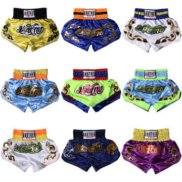 Men Boxing Trunks Printing MMA Shorts Kickboxing Fight Grappling Pant Tiger Muay Thai Trunks Women Kids Trainning Muaythai Short