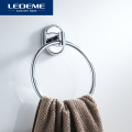 LEDEME Wall Mounted Bath Towel Ring Hand Rack Roll Rail Towel Holder Rings Chrome Bathroom Accessories Bathroom Hardware L1904