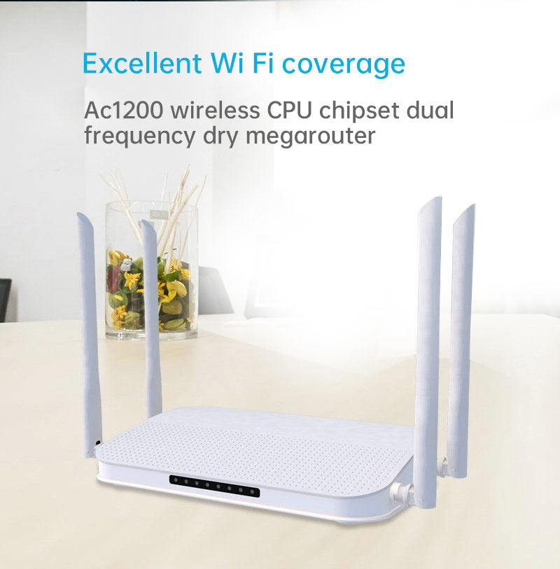 AC1200 Gigabit Wifi Router Dual Band 2.4G&2.5G USB2.0 With English/Russia Firmware IEEE802.11n/g/b/a/ac L2TP/ PPTP