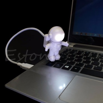 1PC Fantasy Astronaut USB Powered Mini LED White Night Light Bulb for Laptop PC Reading Gift Lights #K4U3X#