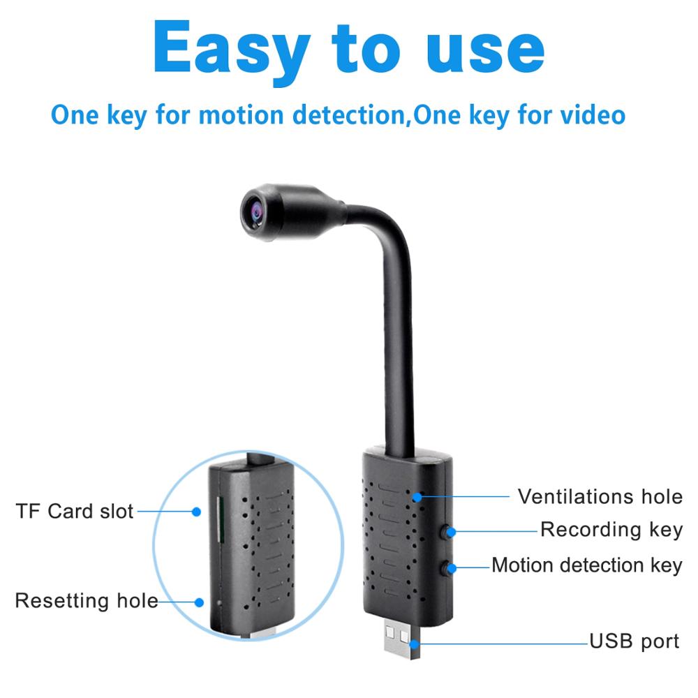 ZTour HD Mini USB Camera Video Recorder Digital Micro Camcorder Motion Detection DV Camera Support Hidden TF Card MAX 64G TF