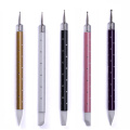 5pc Double Head Nail Art Silicone Pen Brush Sculpture Emboss Carving Shaping Paint Acrylic Rhinestone Manicure Dotting Tool