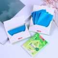 50Pcs/Set Green Tea Extract Oil Absorbing Face Paper Blue Film Deep Cleansing Tissue Acne Treatment Wipes Makeup Beauty Tool