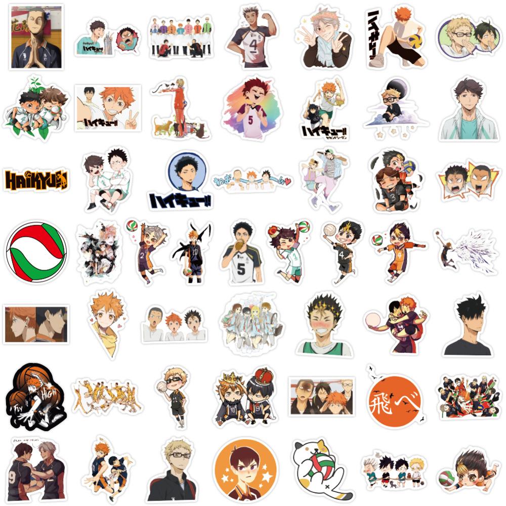 Stickers 100 Pcs /set Volleyball Juvenile Japan Anime Graffiti Stickers Luggage Car Guitar Notebook Waterproof Sticker for Child