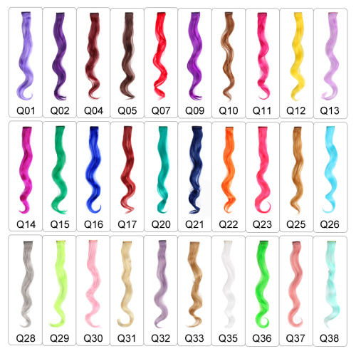 Synthetic Curly Rainbow Colored One Clip Hair Extension Supplier, Supply Various Synthetic Curly Rainbow Colored One Clip Hair Extension of High Quality