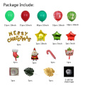167pcs 2021 New Year Balloon Garland Red Green Merry Christmas Letter Kid Gift Merry Christmas Balloon Arch Christmas Decoration