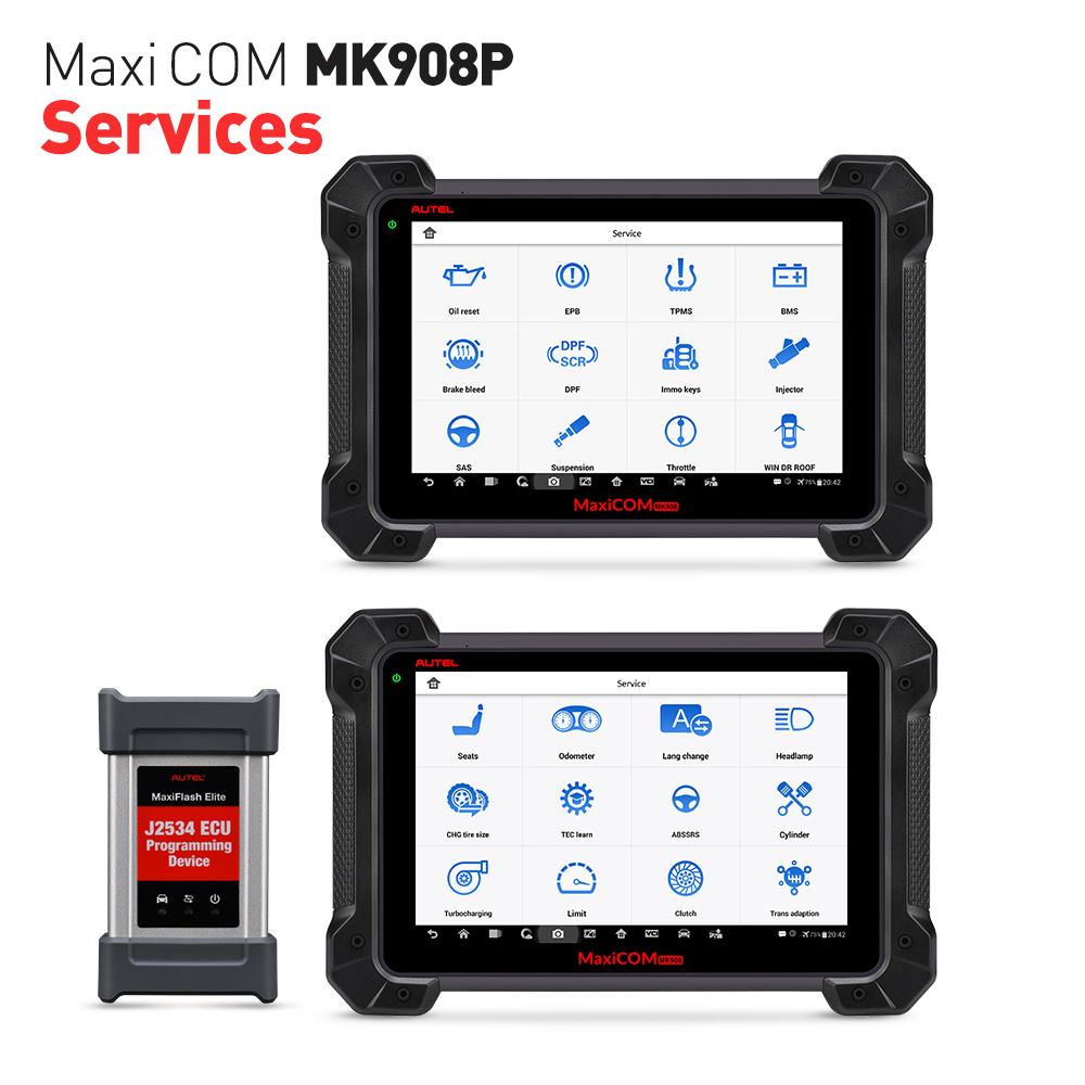 Autel MaxiCOM MK908P MS908P Automotive Diagnostic Tool OBD2 Scanner All System ECU programming J2534 Programmer PK Maxisys Elite
