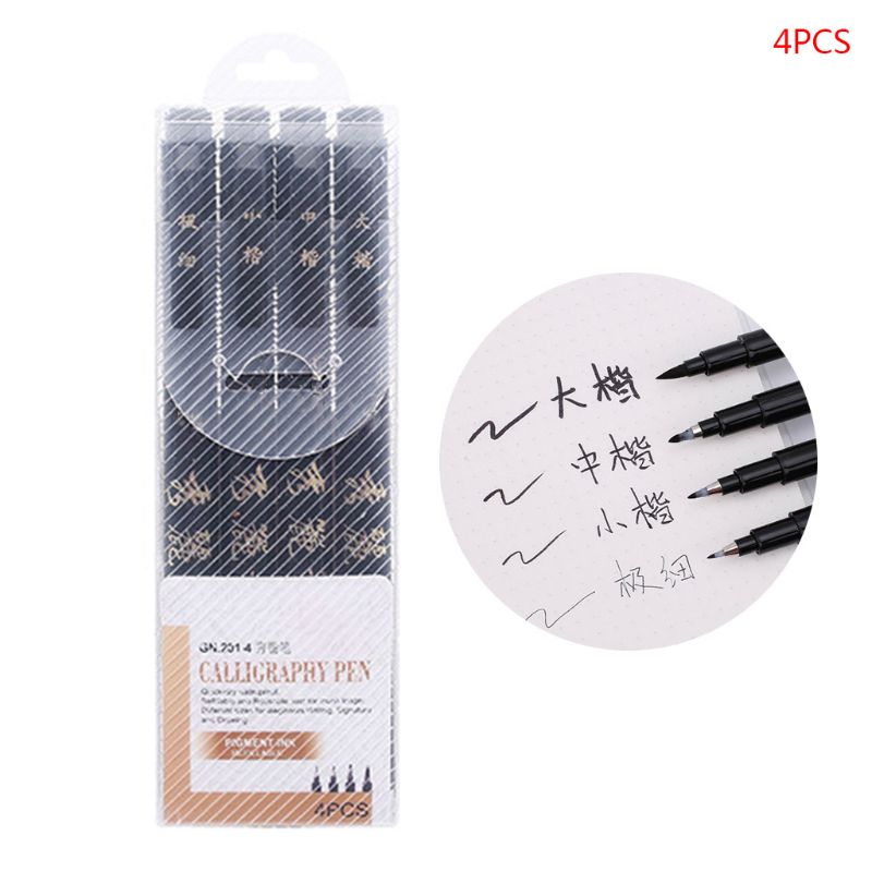 4/6/9pcs Chinese Japanese Calligraphy Brush Pen Markers Art Writing Painting M5TB