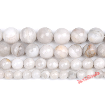 Natural Stone Beads White Crazy Agates Round Loose Beads 4 6 8 10 MM Fit Diy Fashion Jewelry Making Accessories