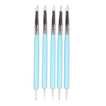 Practical Boutique 5 X 2 Way Ball Styluses Dotting Tool Silicone Color Shaper Brushes Pen for Polymer Clay Pottery Modeling Sc