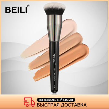 BEILI Black Big Powder Blush Definer soft Synthetic Hair Makeup Brushes Foundation Highlighter Fan Brush Eye Shadow Cruelty Free