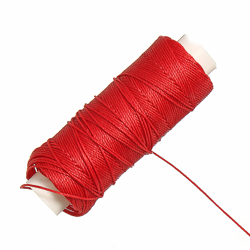 Top Durable 50 Meter 0.45mm Round Leather Waxed Thread Cord for DIY Handicraft Tool Hand Polyester Stitching Thread Multicolor