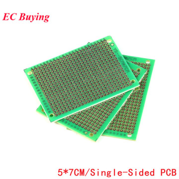 5pcs 5x7 5*7 Single Side Prototype PCB DIY Universal Printed Circuit PCB Glass Fiber Universal Board Green Oil Epoxy Protoboard