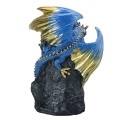 LED Dual Dragon Backflow Incense Burner Handicraft Ceramic Incense Holder Waterfall Smoke Censer with Cone Home Decor