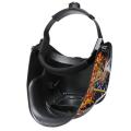 Solar Power Auto Darkening Adjustable Shade Range TIG MIG MMA Electric Welding Mask Helmet Solder Cap Flaming Skull Design