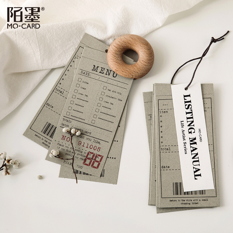 15pcs/lot Life Artist Series Paper Tags Luggage Wedding Note Paper Labels Packaging Gift Hang Tag Card Note Paper Retro Memo Pad